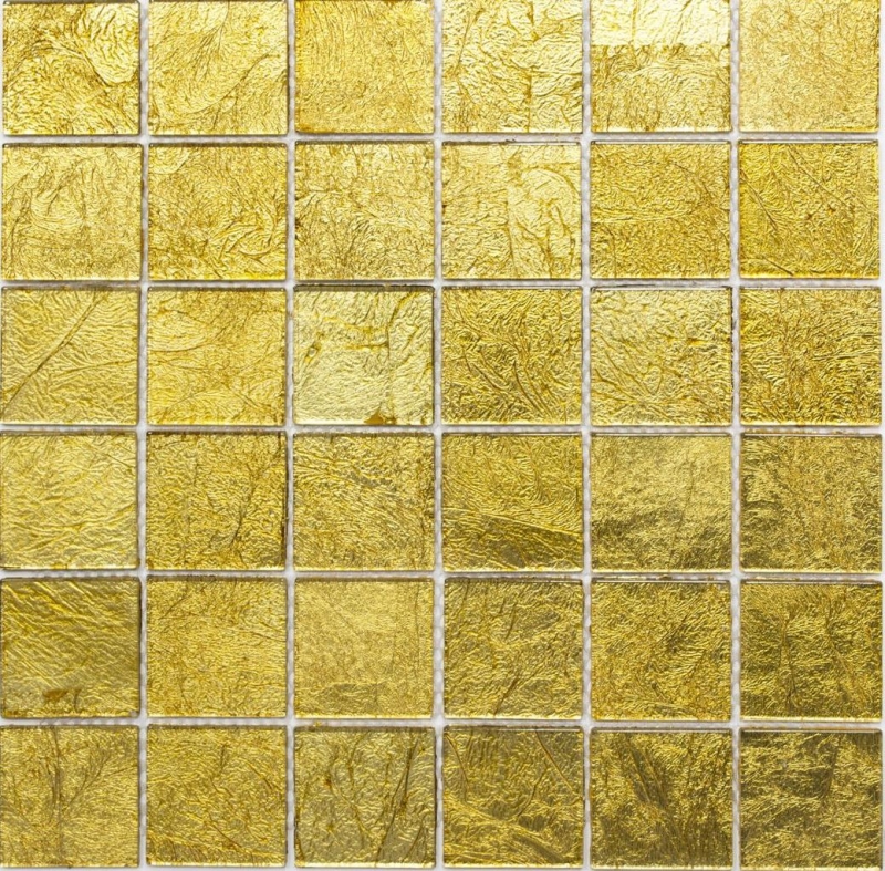 Mosaico dipinto a mano Mosaico in vetro traslucido Struttura in oro cristallo MOS120-0746_m