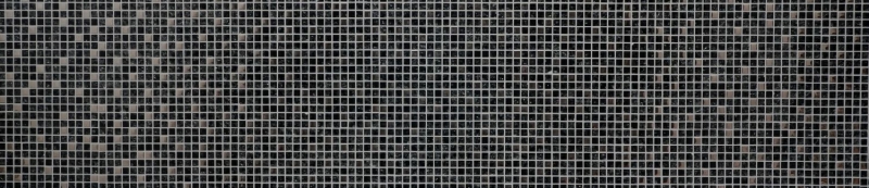 Piastrella di mosaico dipinta a mano Mosaico di vetro traslucido nero argento Cristallo EP nero argento MOS92-1099_m