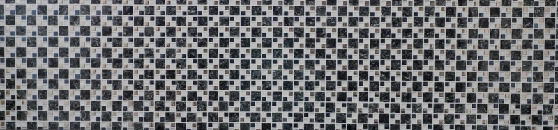 Piastrella di mosaico dipinta a mano Nero traslucido argento Mosaico di vetro combinato Cristallo EP nero chiaro argento MOS88-k1499_m