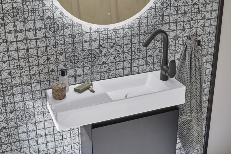 Mosaico vintage retrò dipinto a mano Mosaico di vetro grigio traslucido Cristallo GERMANIA MOS68-Retro-G_m