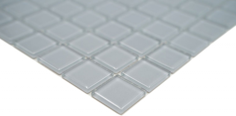 Piastrella di mosaico dipinta a mano Grigio traslucido Mosaico di vetro Cristallo grigio chiaro BAGNO WC Cucina PARETE MOS60-0204_m