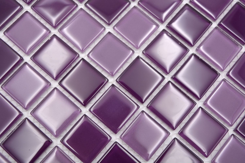 Piastrella di mosaico dipinta a mano Mosaico di vetro viola traslucido Cristallo viola BAGNO WC Cucina PARETE MOS62-1104_m