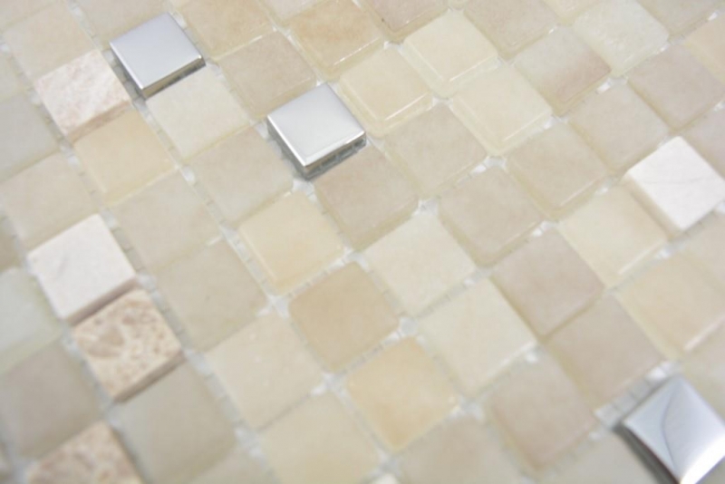 Piastrella di mosaico dipinta a mano pietra traslucida bianca SETA BAGNO WC CUCINA MURO MOS91-0214_m