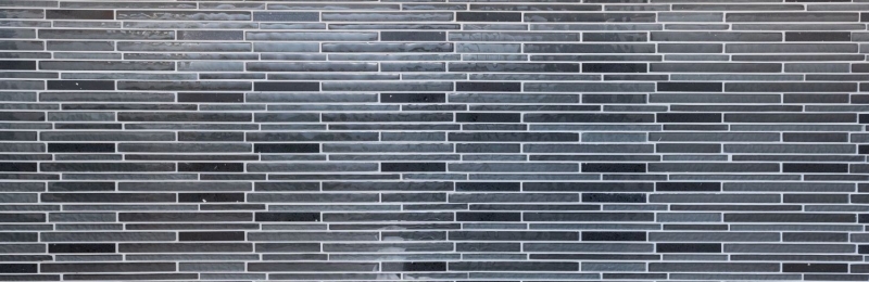 Piastrella di mosaico dipinta a mano Composito traslucido nero Mosaico di vetro multistrato Cristallo artificiale nero MOS86-MS89_m