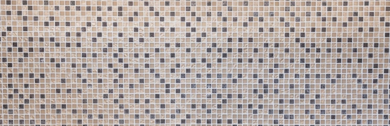 Piastrella di mosaico dipinta a mano Beige traslucido Mosaico di vetro Cristallo Resina beige beige opaco MOS92-1207_m