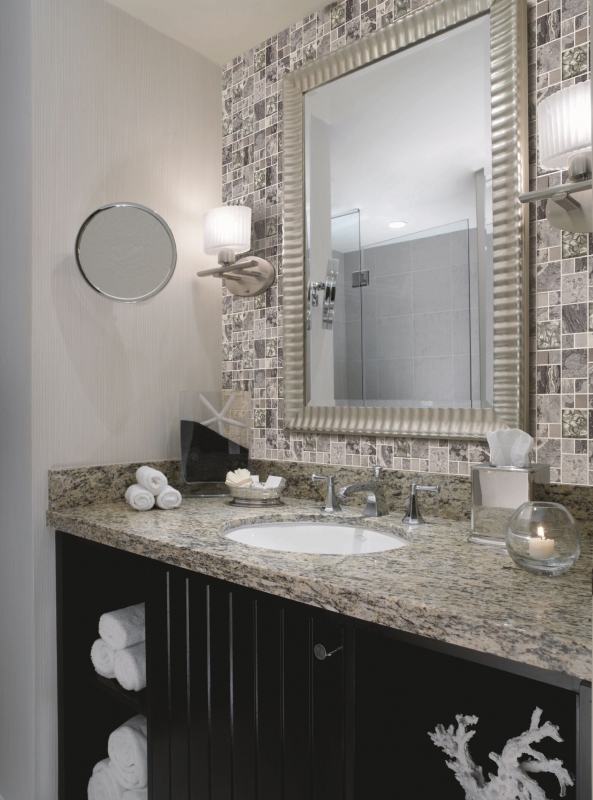 Piastrella di mosaico dipinta a mano Backsplash di piastrelle Acciaio inox traslucido grigio Combinazione di mosaico di vetro Pietra di cristallo Grigio acciaio MOS88-0204_m