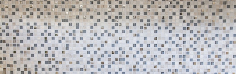 Piastrella di mosaico dipinta a mano Backsplash di piastrelle Traslucido grigio chiaro argento Mosaico di vetro Pietra di cristallo EP grigio chiaro argento MOS92-HQ10_m