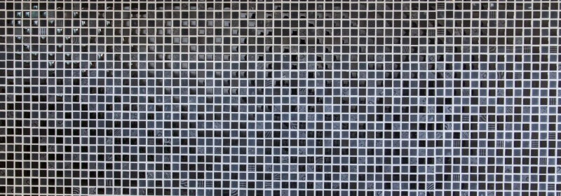 Piastrella di mosaico dipinta a mano Backsplash di piastrelle Traslucido grigio scuro nero Mosaico di vetro Pietra di cristallo Rilievo grigio scuro nero MOS83-HQ19_m