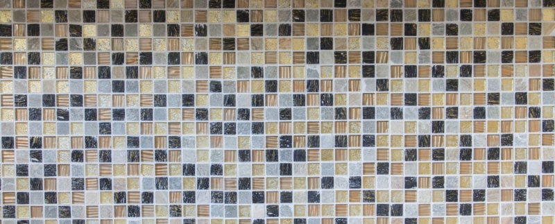 Piastrella di mosaico dipinta a mano Backsplash di piastrelle Traslucido oro marrone Mosaico di vetro Pietra di cristallo texture oro marrone MOS83-CR17_m