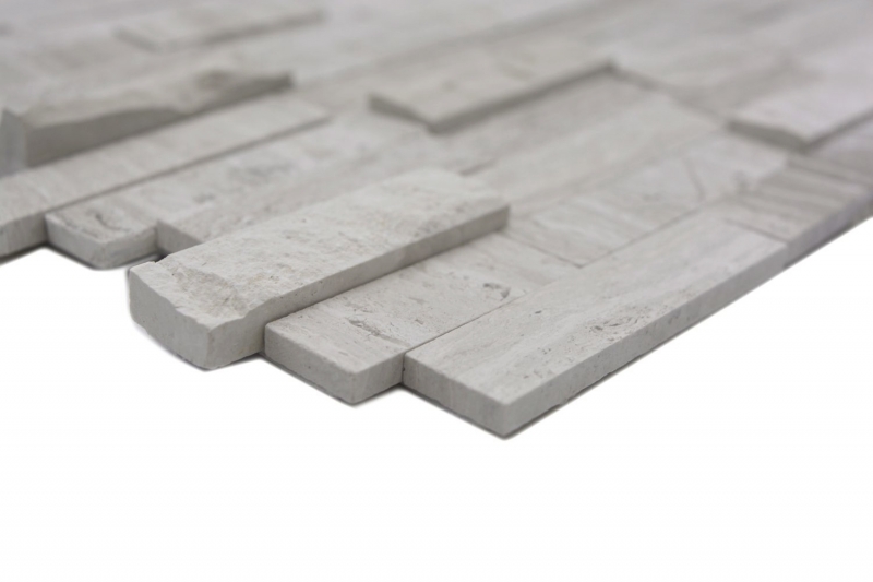 Campione a mano di mosaico Piastrella backsplash autoadesiva marmo pietra naturale grigio bianco crema pietra naturale legno bianco MOS200-0120_m
