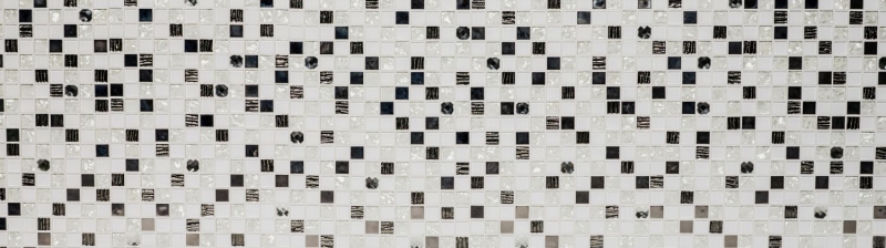 Piastrella del mosaico del modello della mano Specchio della piastrella autoadesivo Acciaio inossidabile traslucido bianco Mosaico di vetro Acciaio di cristallo bianco Vetro MOS200-4CM24_m