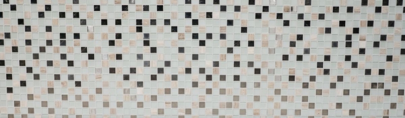 Mosaico a mano Piastrella autoadesiva Pietra traslucida Acciaio inox bianco Mosaico di vetro Pietra di cristallo Acciaio bianco Vetro MOS200-4CM32_m