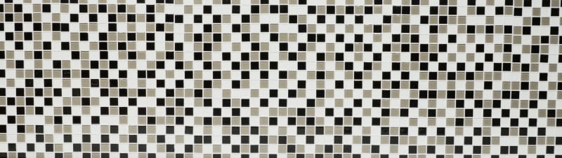 Piastrella di mosaico dipinta a mano Rivestimento autoadesivo Traslucido marrone bianco nero Mosaico di vetro Cristallo marrone bianco nero MOS200-4CM30_m