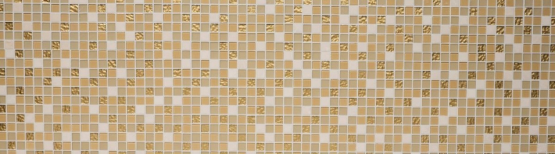 Piastrella di mosaico dipinta a mano Rivestimento autoadesivo Pietra traslucida oro bianco Mosaico di vetro Pietra di cristallo oro bianco opaco MOS200-4M362_m