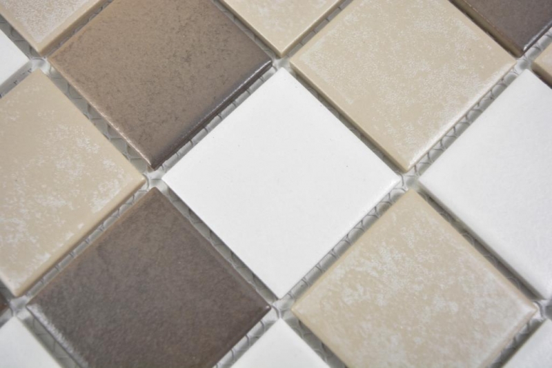 Mano modello mosaico antico bianco beige marrone muro piastrelle cucina piastrelle backsplash MOS14-1213_m