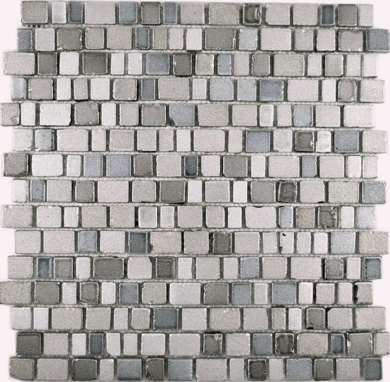 Mano modello trasparente cristallo mosaico vetro mosaico grigio beige parete piastrelle backsplash cucina bagno MOS85-0212_m