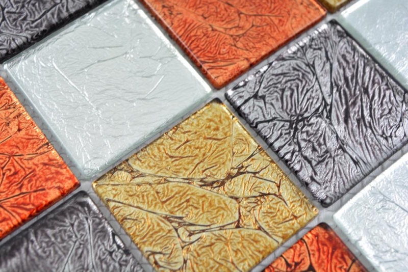 Mano modello trasparente cristallo vetro mosaico oro argento nero rosso struttura muro piastrelle backsplash cucina bagno MOS73-71739_m