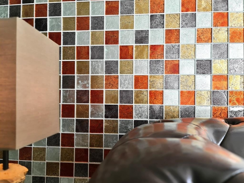 Mano modello trasparente cristallo vetro mosaico oro argento nero rosso struttura muro piastrelle backsplash cucina bagno MOS73-71739_m