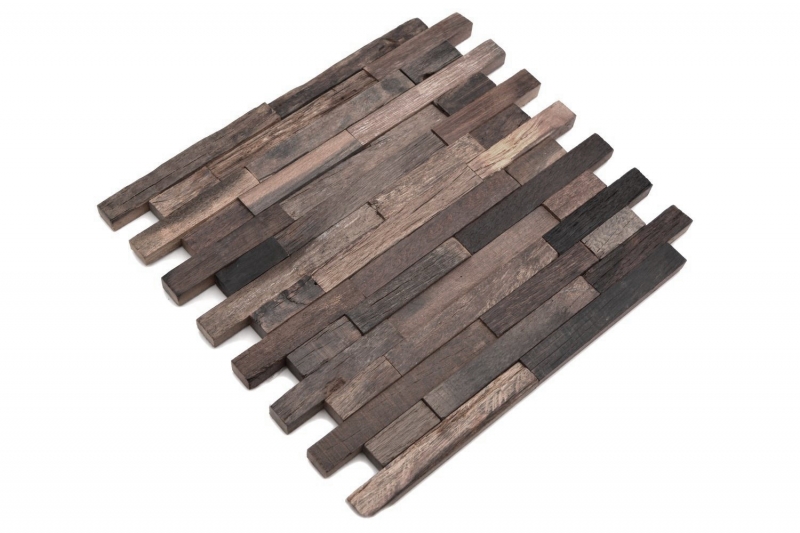 Mano campione legno mosaico composito stivale legno vecchio FSC mosaico piastrelle parete backsplash cucina bagno MOS160-21_m