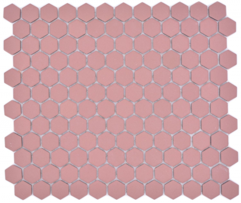 Mano modello mosaico ceramico esagono clinker rosso R10B piatto doccia pavimento piastrella mosaico piastrella cucina bagno pavimento MOS11H-0900-R10_m