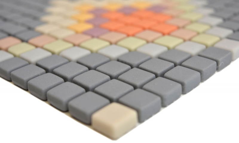 Mosaico di VETRO dipinto a mano Roma grigio chiaro opaco piastrelle di mosaico muro backsplash cucina bagno MOS140-RO4_m