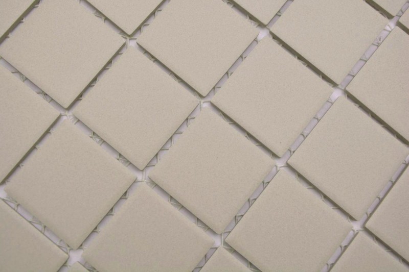 Mosaico dipinto a mano in ceramica beige chiaro magnolia non smaltato RUTSCHEMMEND MOS14B-1211-R10_m