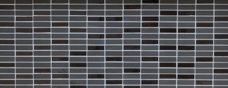 Piastrella di mosaico a mano in ceramica aste marrone non smaltato piatto doccia in vetro piastrella per pavimento MOS24-1313-R10_m