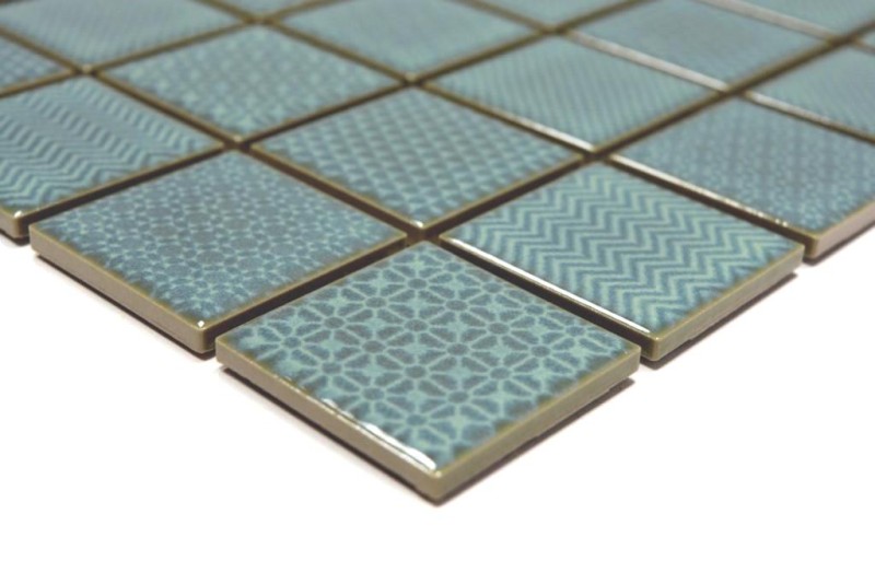 Piastrelle mosaico celadon verde BAD piscina backsplash cucina splashback MOS16-0602_f | 10 tappetini mosaico