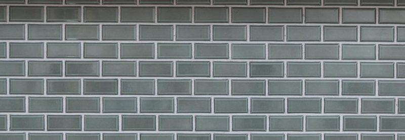 Metro Subway mosaico piastrelle ceramica grigio verde backsplash cucina muro MOS26M-0218_f | 10 mosaico tappetini