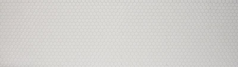 Piastrelle mosaico ceramica esagono bianco lucido backsplash cucina MOS11A-0102_f | 10 tappetini mosaico