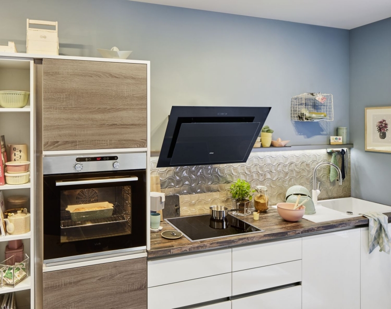 Piastrella a mosaico ceramica grigio ventaglio pietra grigio lucido alzatina cucina MOS13-FS02_f | 10 tappetini a mosaico