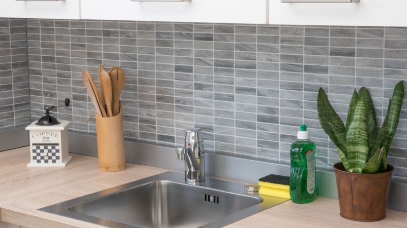 Piastrella a mosaico in ceramica tondini effetto pietra grigio piastrella da parete bagno MOS24-STSO23_f | 10 tappetini a mosaico