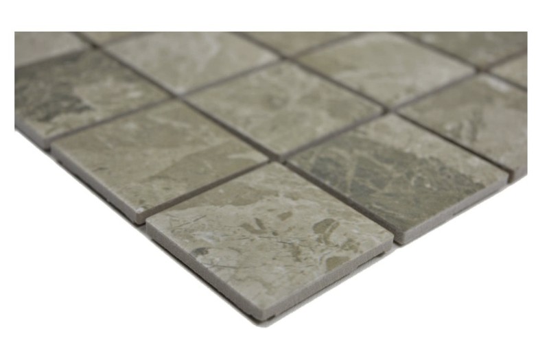 Mosaico in pietra naturale beige sabbia marrone testurizzato MOS16-AISO89_f | 10 tappetini a mosaico
