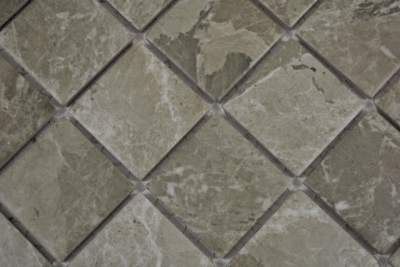 Mosaico in pietra naturale beige sabbia marrone testurizzato MOS16-AISO89_f | 10 tappetini a mosaico