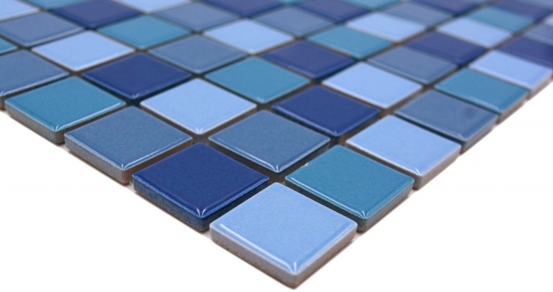 Piastrella di mosaico Mosaico ceramico blu verde turchese lucido Piastrella backsplash MOS18-0408_f