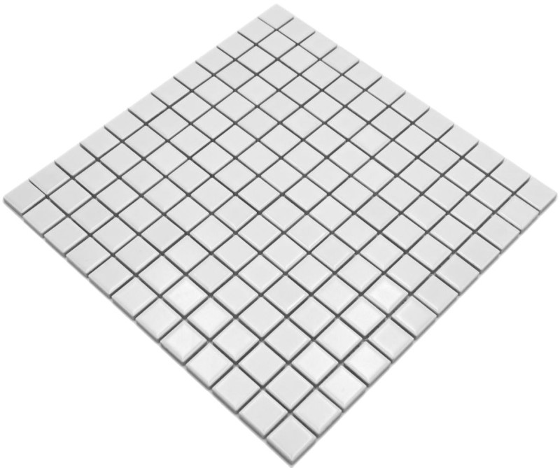 Mosaico ceramico WHITE MATT alzatina doccia piastrelle bagno alzatina cucina MOS18D-0111_f