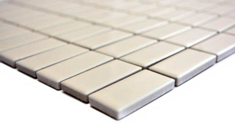 Piastrella a mosaico in ceramica tondini beige lucido piastrella WC bagno MOS24D-1902_f