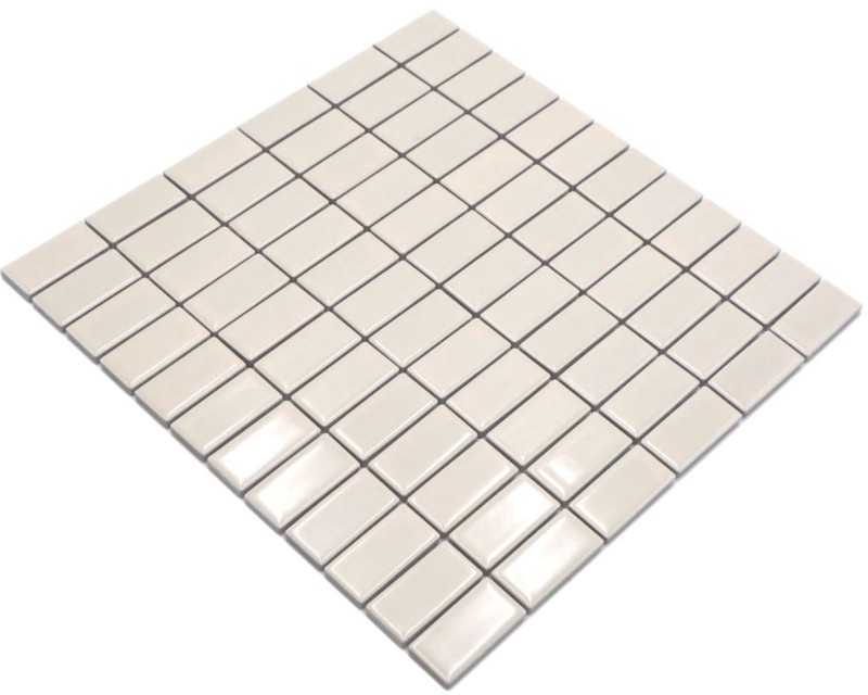Piastrella a mosaico in ceramica tondini beige lucido piastrella WC bagno MOS24D-1902_f