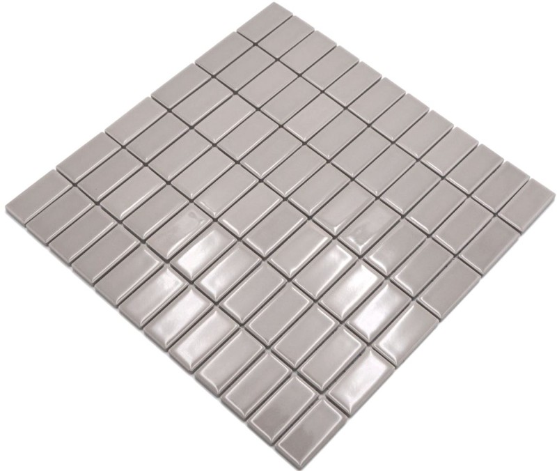 Piastrella a mosaico tondini in ceramica fango lucido piastrella WC bagno MOS24D-2401_f
