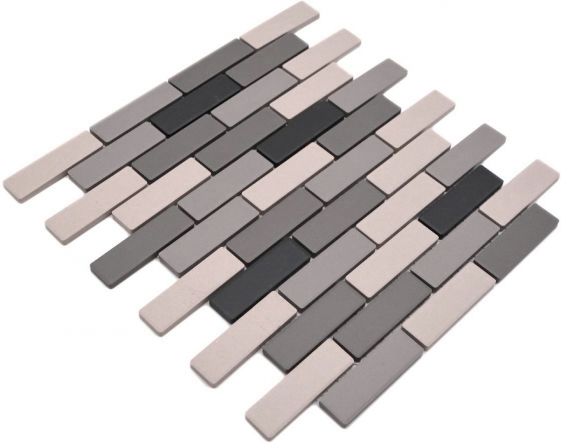 Piastrella a mosaico in ceramica beige chiaro grigio mattone non smaltato piatto doccia piastrella per pavimento MOS26-0206-R10_f