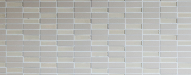 Piastrella a mosaico in ceramica tondini beige chiaro vetro non smaltato Backsplash MOS24-1212-R10_f