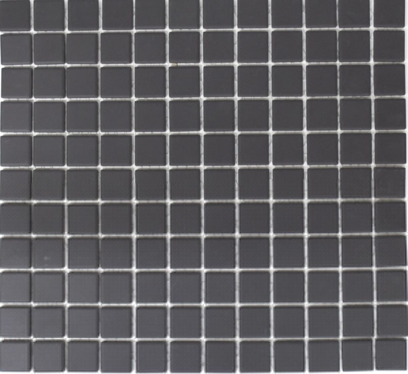 Piastrella a mosaico in ceramica nera non smaltata per piatti doccia MOS18B-0311-R10_f