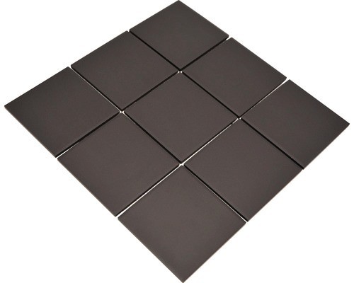 Piastrella a mosaico in ceramica nero antracite grafite non smaltata alzatina cucina MOS14-CU922_f