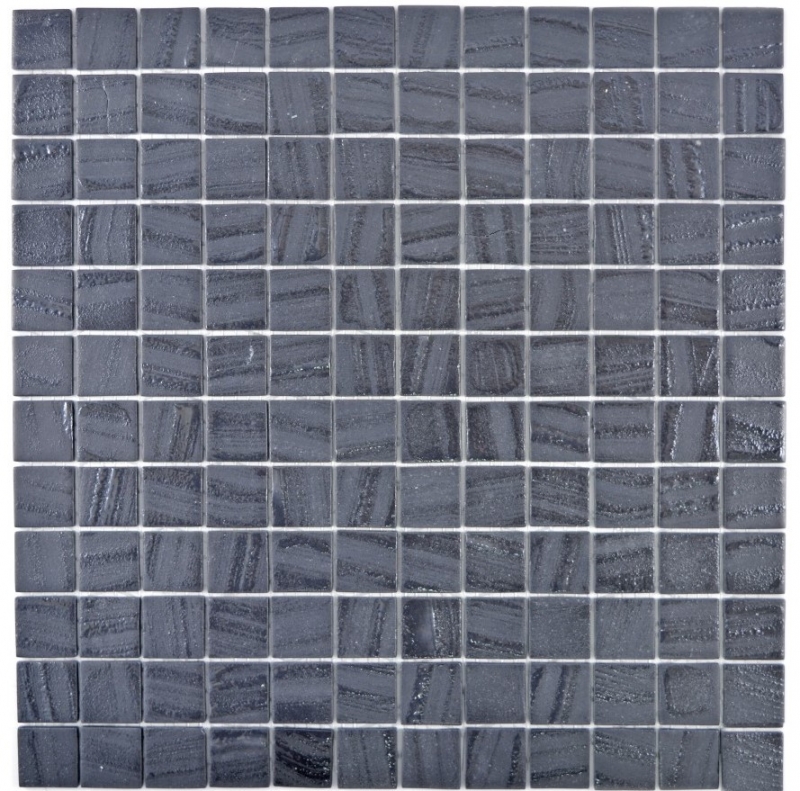 Piastrella a mosaico ECO GLAS nero antracite MOS360-03_f | 10 tappetini a mosaico