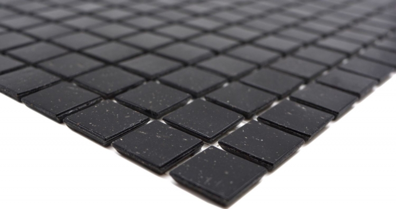 Piastrella di mosaico in vetro nero per pareti piastrelle bagno MOS50-0302_f | 10 tappetini a mosaico