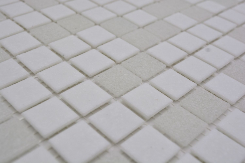 Mosaico piastrelle vetro bianco piastrelle bagno piastrelle doccia alzatina piastrelle specchio MOS52-0103_f | 10 mosaico tappetini