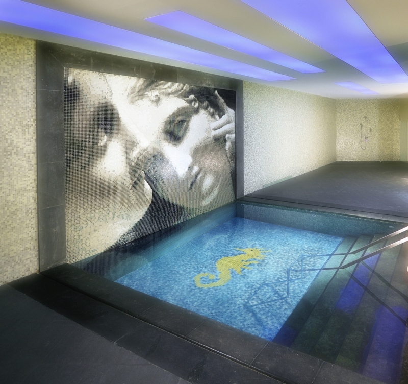 Mosaico per piscina tessere di vetro azzurro blu carta-legante MOS52-0402_Papier_f | 10 tessere di mosaico
