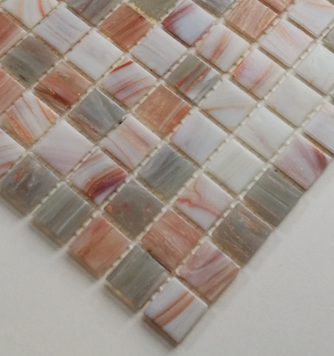 Piastrella mosaico vetro oro seta beige chiaro piastrella da parete bagno piastrella doccia alzatina piastrella backsplash MOS54-0104_f | 10 tappetini mosaico