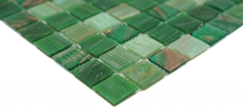 Mosaico di vetro oro-seta verde piastrelle da parete piastrelle bagno piastrelle doccia splashback piastrelle backsplash MOS54-0504_f | 10 tappetini a mosaico