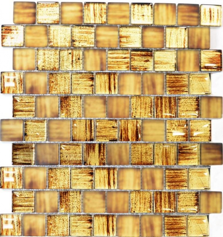 Piastrella di mosaico Mosaico di vetro Cristallo smerigliato vetro marrone chiaro opaco smerigliato MOS78-CF85_f